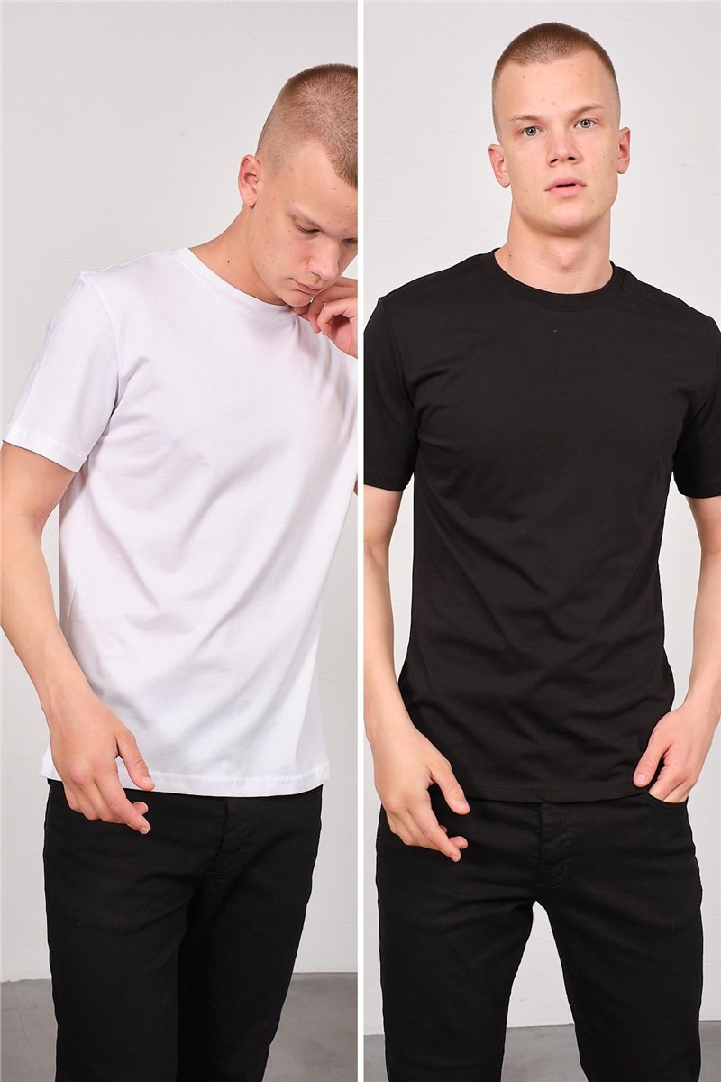 Men's Crew Neck 2-Pack Regular Fit Basic T-Shirt 990  #451385
