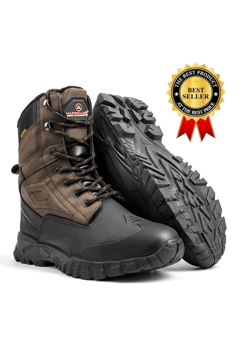 MARWELLS Men's Tactical boots - Dark Brown 20230918002