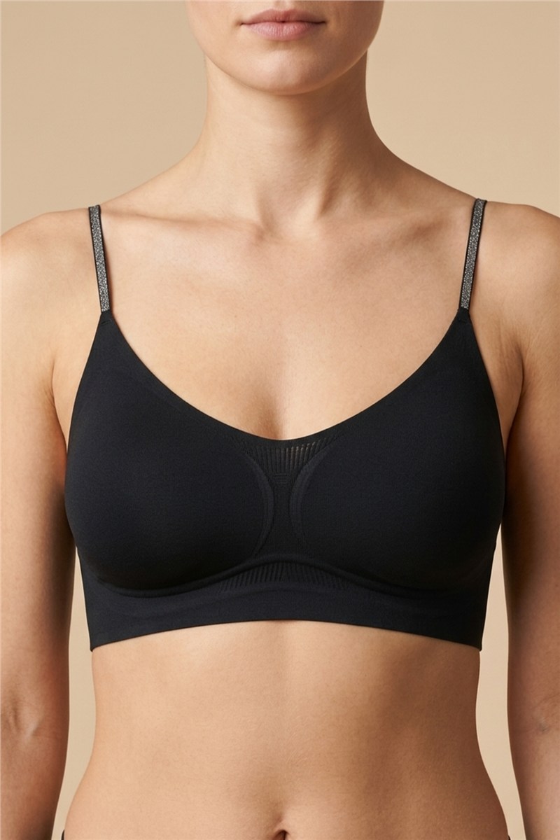 Seamless Laser-Cut Wireless Bra with Removable Pads - Invisible Ultra-Soft Comfort Bralett  #452369