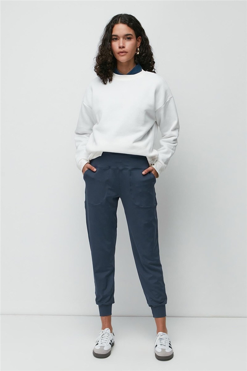 High-Waisted Cuffed Jogger Sweatpants 811  #451177