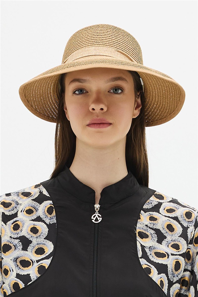 Straw Beach Hat with Visor Y25730-27  #451944