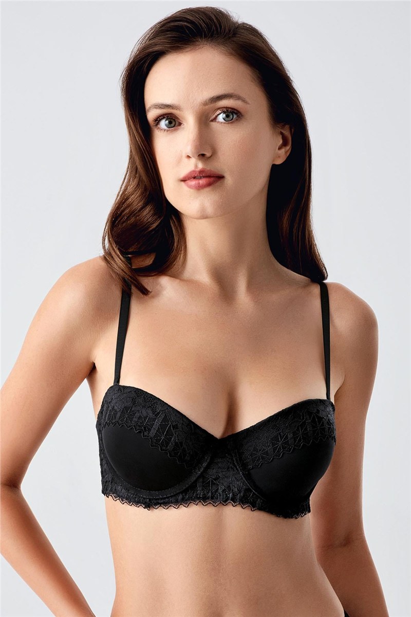 Non-padded Lace-Detailed Bra C18370  #451828