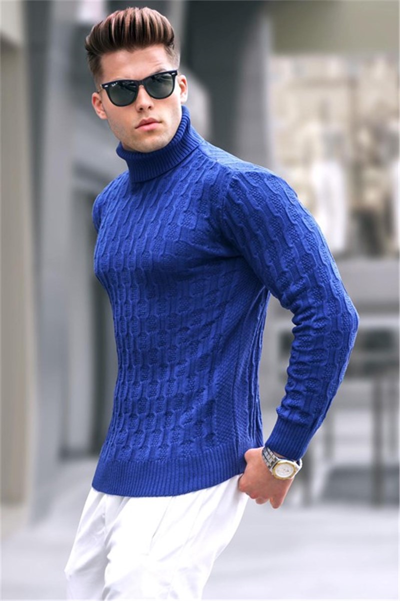 Pánsky sveter 5759 – modrý #332999