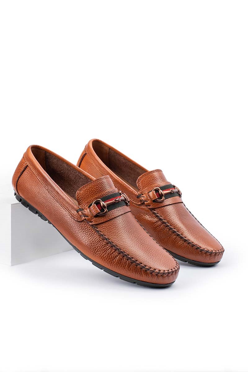 ALEXANDER GARCIA Men's Genuine Leather Moccasins - Brown 20230321116