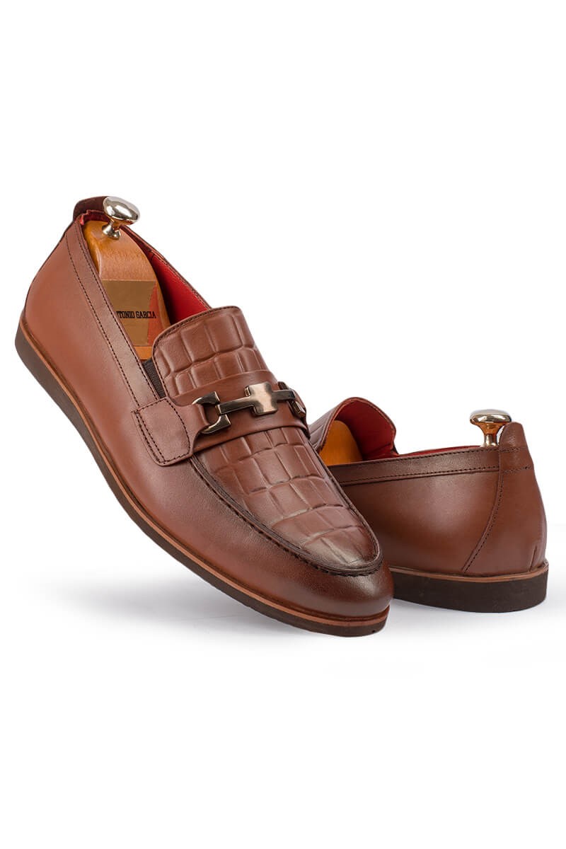 Pánska kožená spoločenská obuv ANTONIO GARCIA –  Hnedá 202108355587