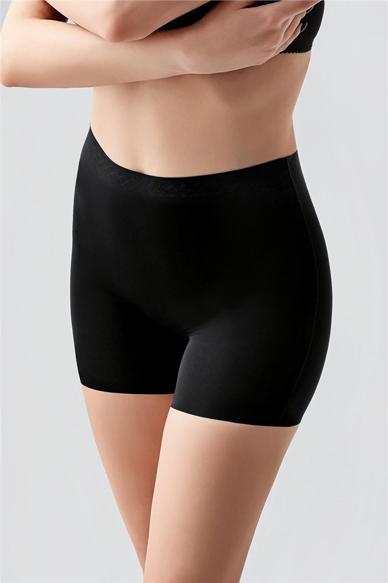 Non-Slip Waist Laser Cut Shorts C19205  #451274