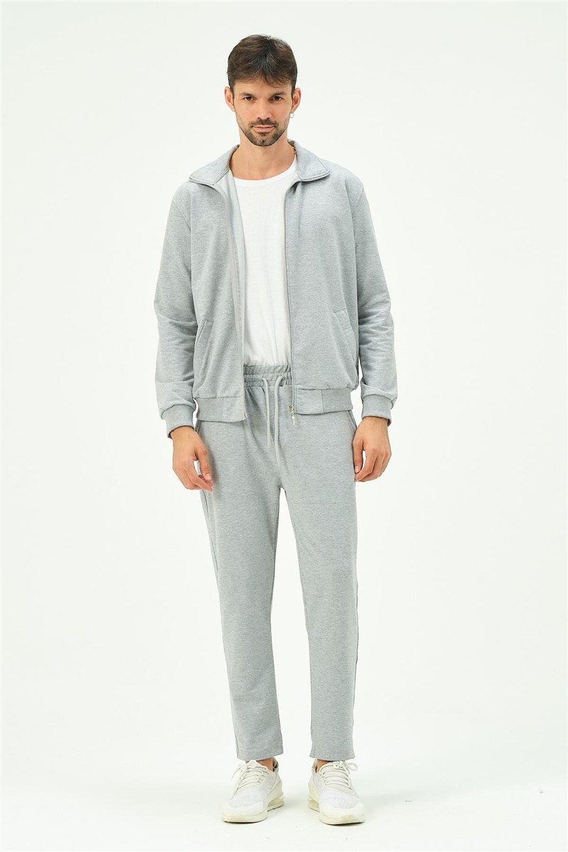 C&City Men Collared Front Zippered Straight Leg Tracksuit 8701  #451115
