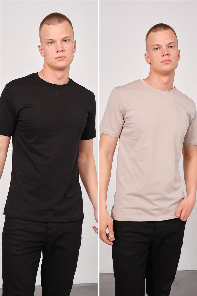 Men's Crew Neck 2-Pack Regular Fit Basic T-Shirt 990  #451381