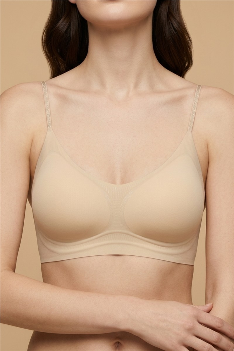 Seamless Laser-Cut Wireless Bra with Removable Pads - Invisible Ultra-Soft Comfort Bralett  #452368