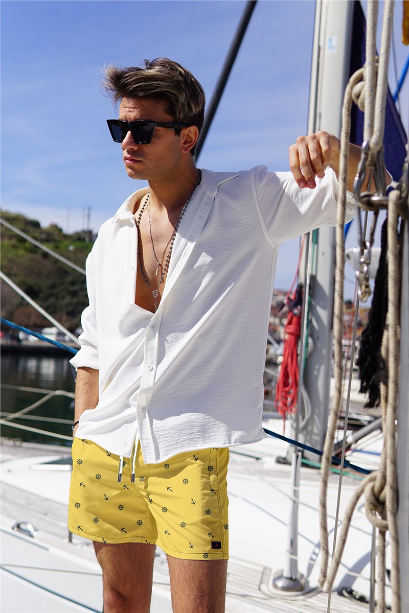 Men's beach shorts C1101 - Yellow #329002