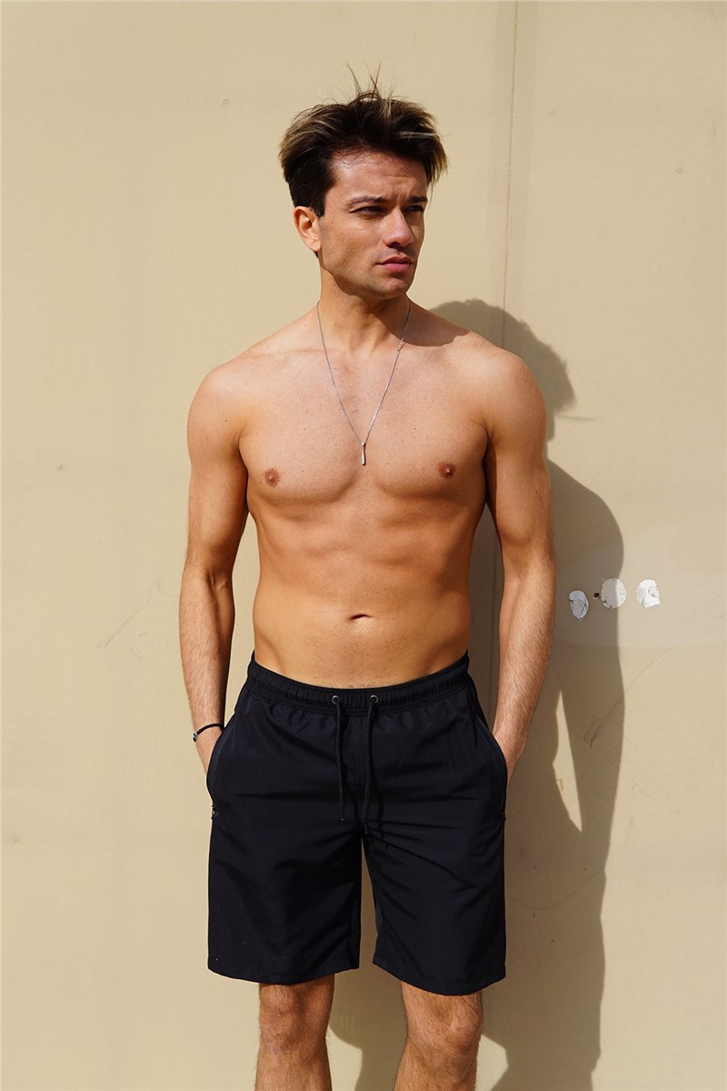 Men's Beach Shorts C12203 - Black #381925