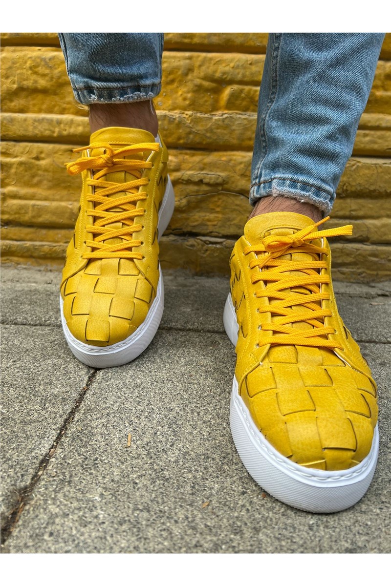 Pánske šnurovacie topánky CH209 – žltá #365940