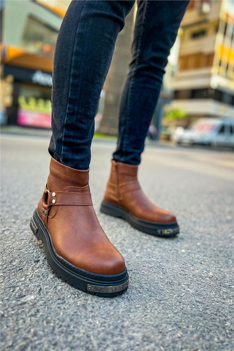 CH227 CST Zip Up Boots For Men - Color Taba #371723