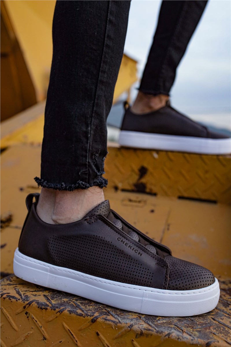 Chekich férfi cipő CH011 - Sötétbarna #359477