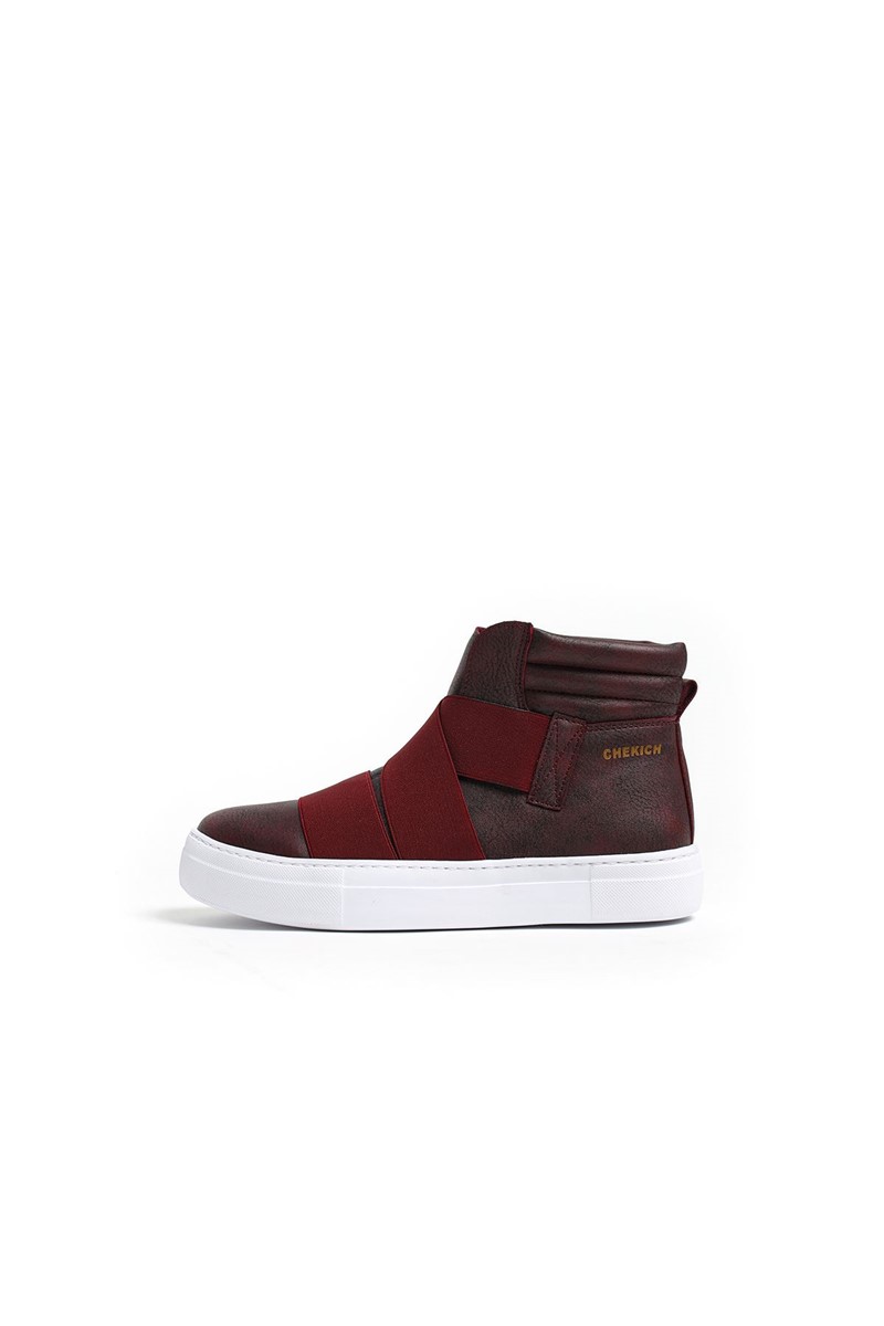 Chekich Unisex Boots CH023 - Burgundy #359503