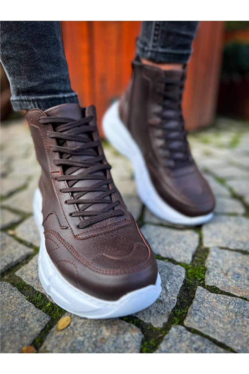 Chekich Men's Sports Lace Up Boots CH077 BT - Brown #366332