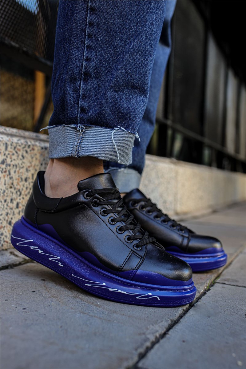 Chekich Pánske topánky CH254 – čierna s modrou #359831