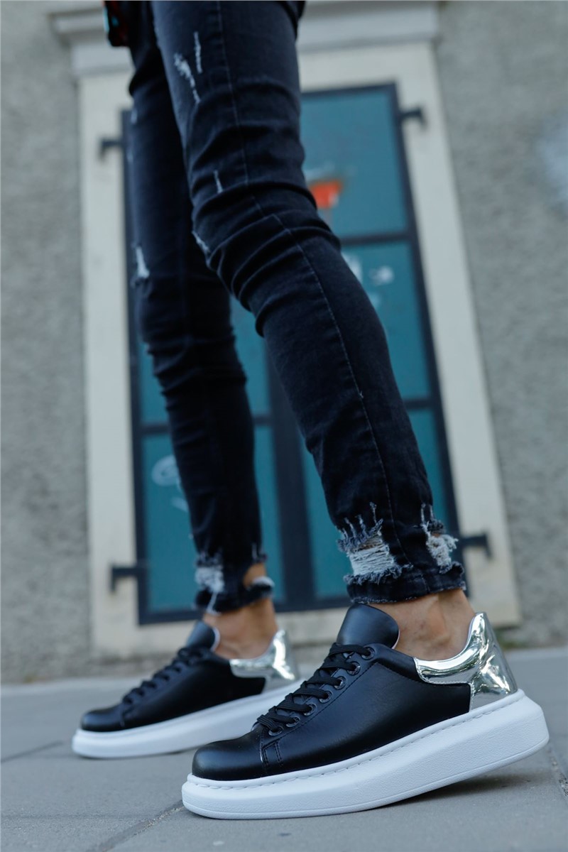 Buty męskie Chekich CH259 - Czarne ze Srebrnym #359862