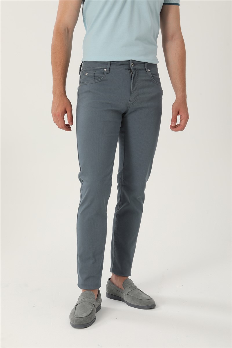 Męskie spodnie Comfort Fit - Ciemnoszary #357735