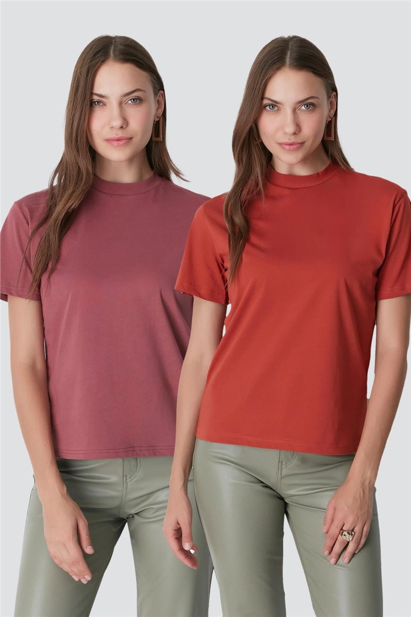 Crew Neck Short Sleeve 2-Pack Basic T-Shirt 957  #451407