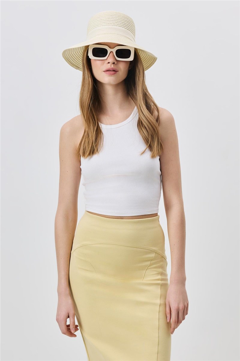 Straw Beach Hat  Y25730-20 Krem  #451937