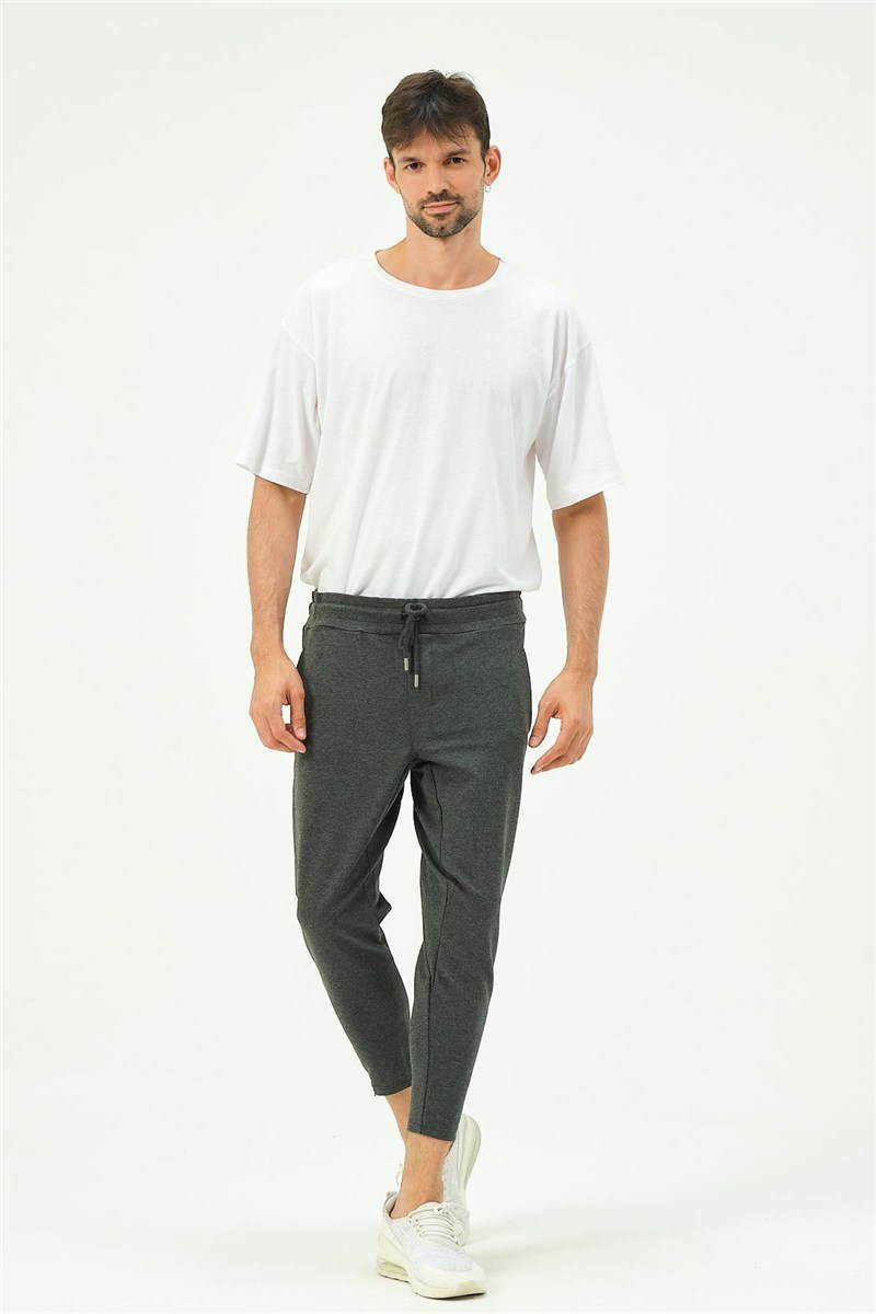 C&City Men Zippered Sweatpants with Back Pocket 782  #451085