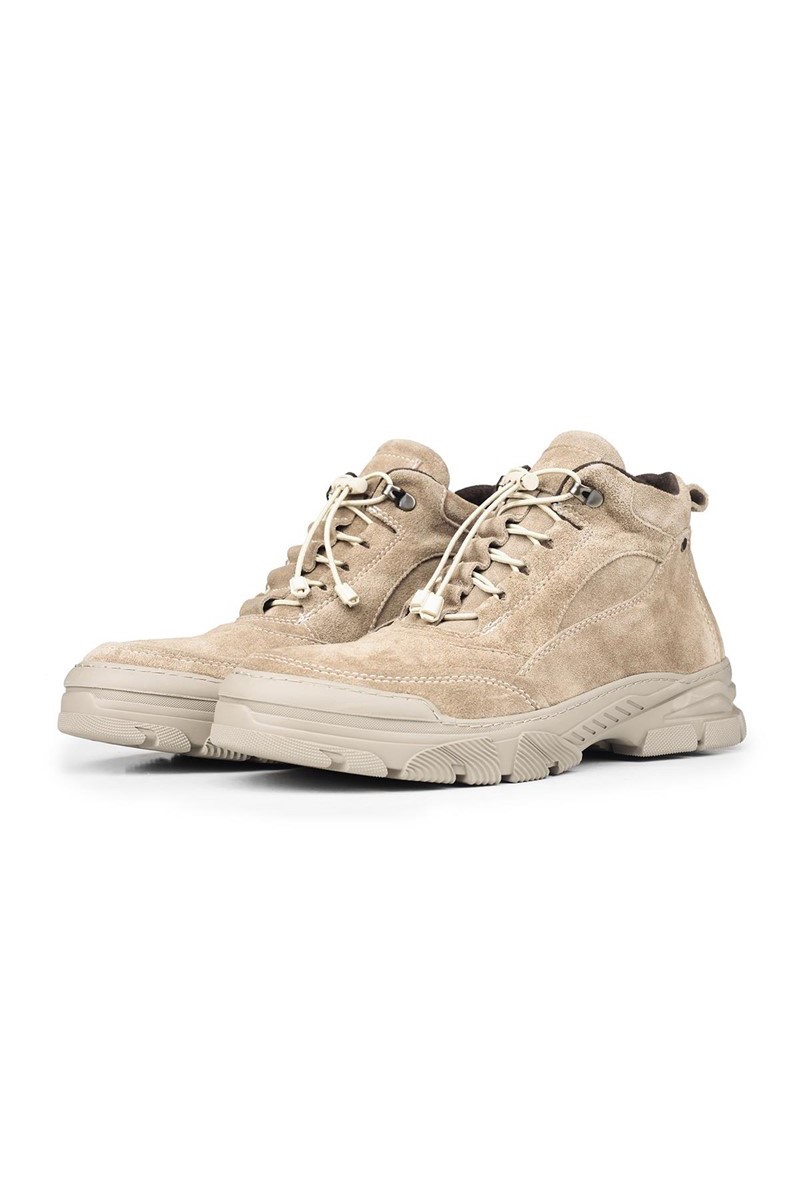 Ducavelli Men's Real Suede Boots - Light Beige #316922