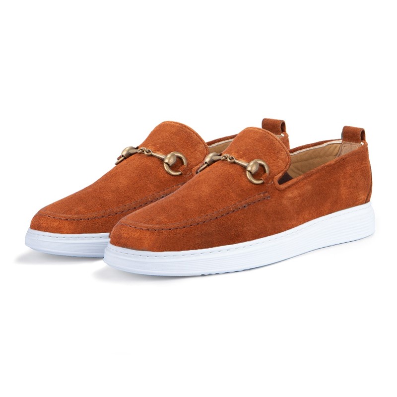 Ducavelli Pánske prírodné semišové topánky  – Camel #333196