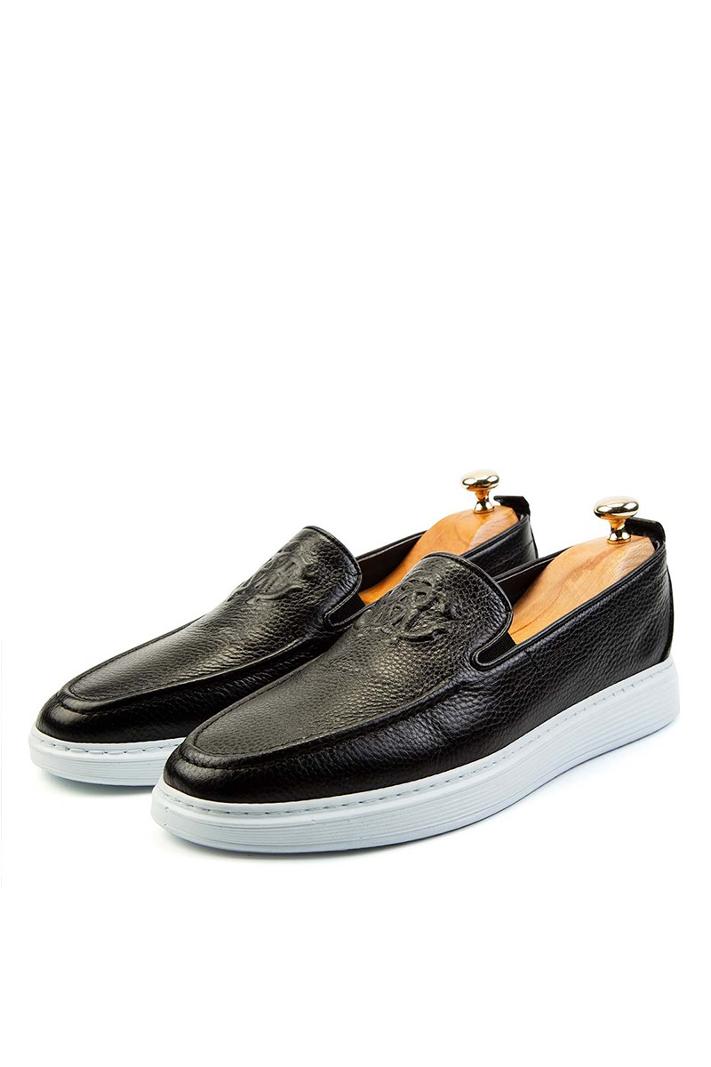 Ducavelli Men's Real Leather Shoes - Black #308253