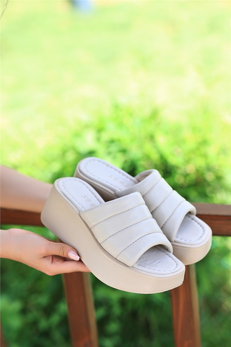 Women's Full Sole Slippers - Beige #371972
