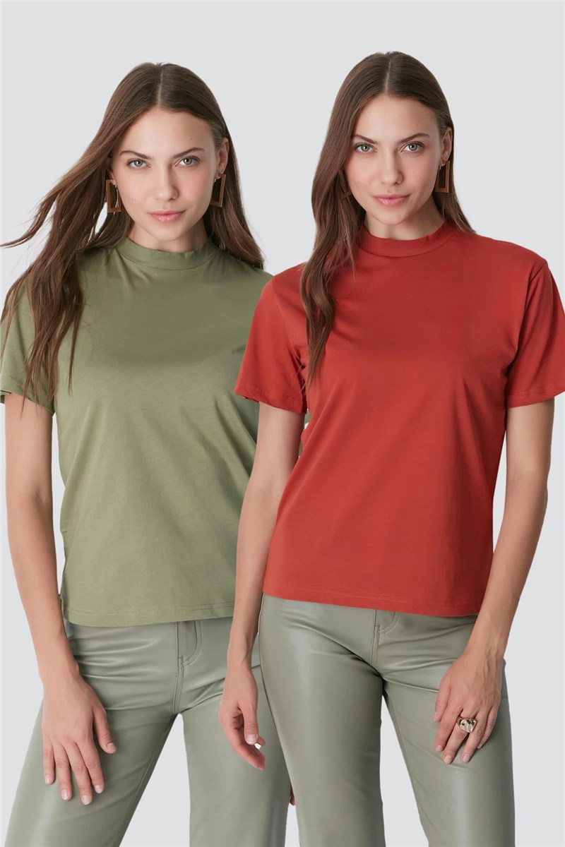 Crew Neck Short Sleeve 2-Pack Basic T-Shirt 957  #451409