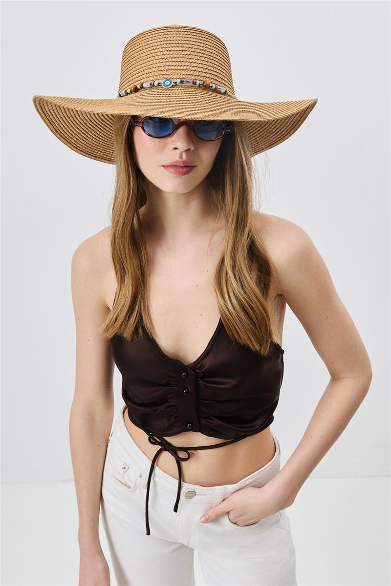 Wide Brim Straw Beach Hat Y25730-13  #451919