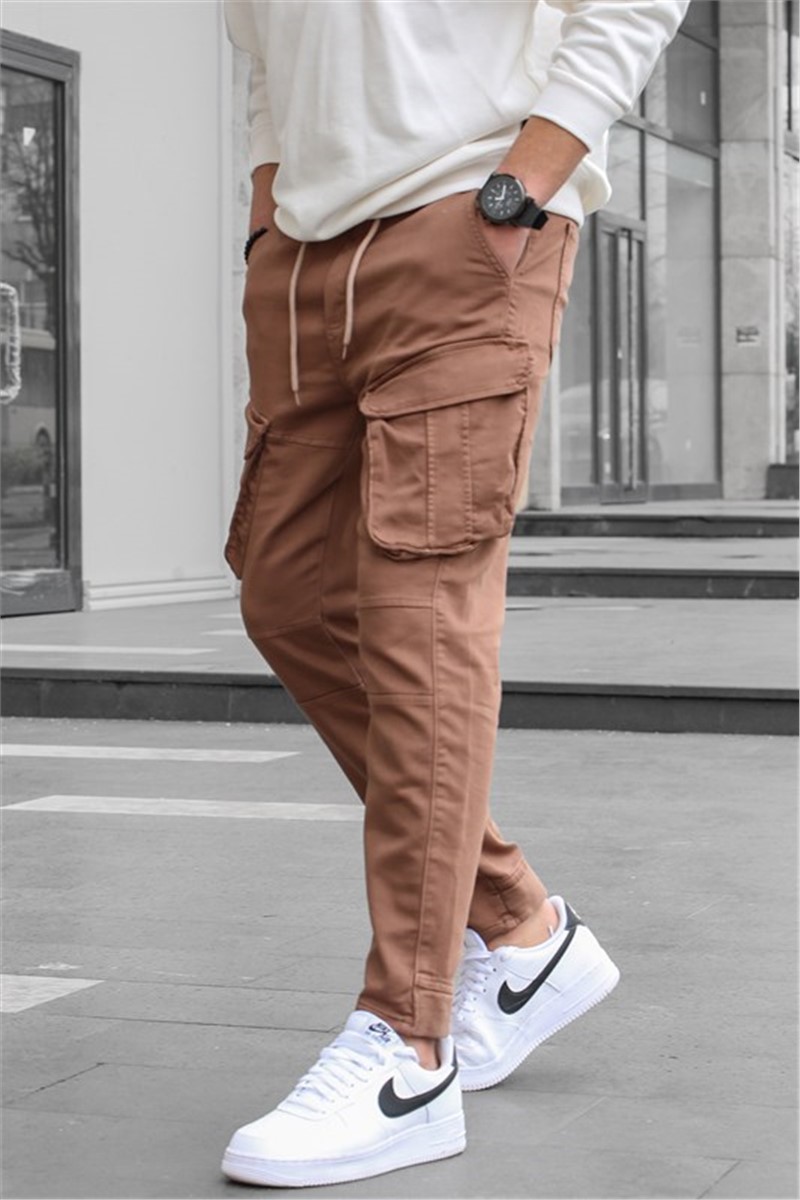 Men's sports trousers 5714 - Brown #328313