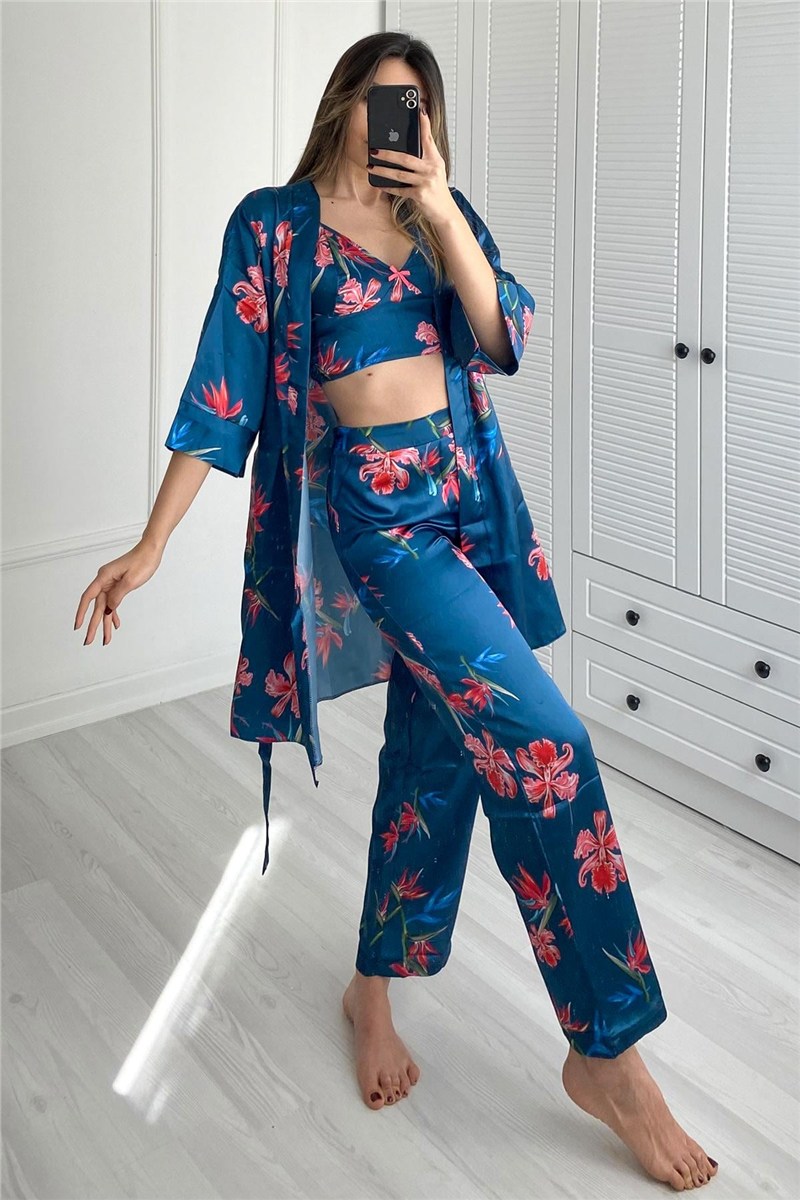 C&City Women Satin Triple Pyjama Set 045  #450039
