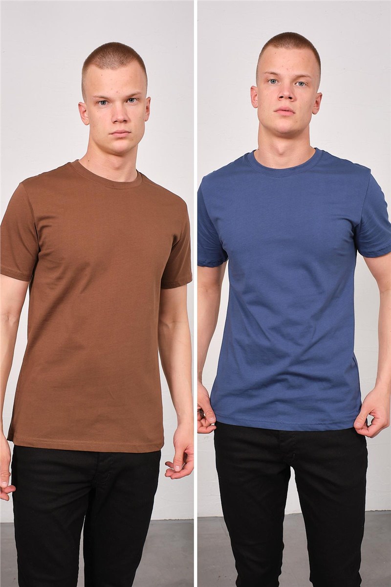 Men's Crew Neck 2-Pack Regular Fit Basic T-Shirt 990  #451386
