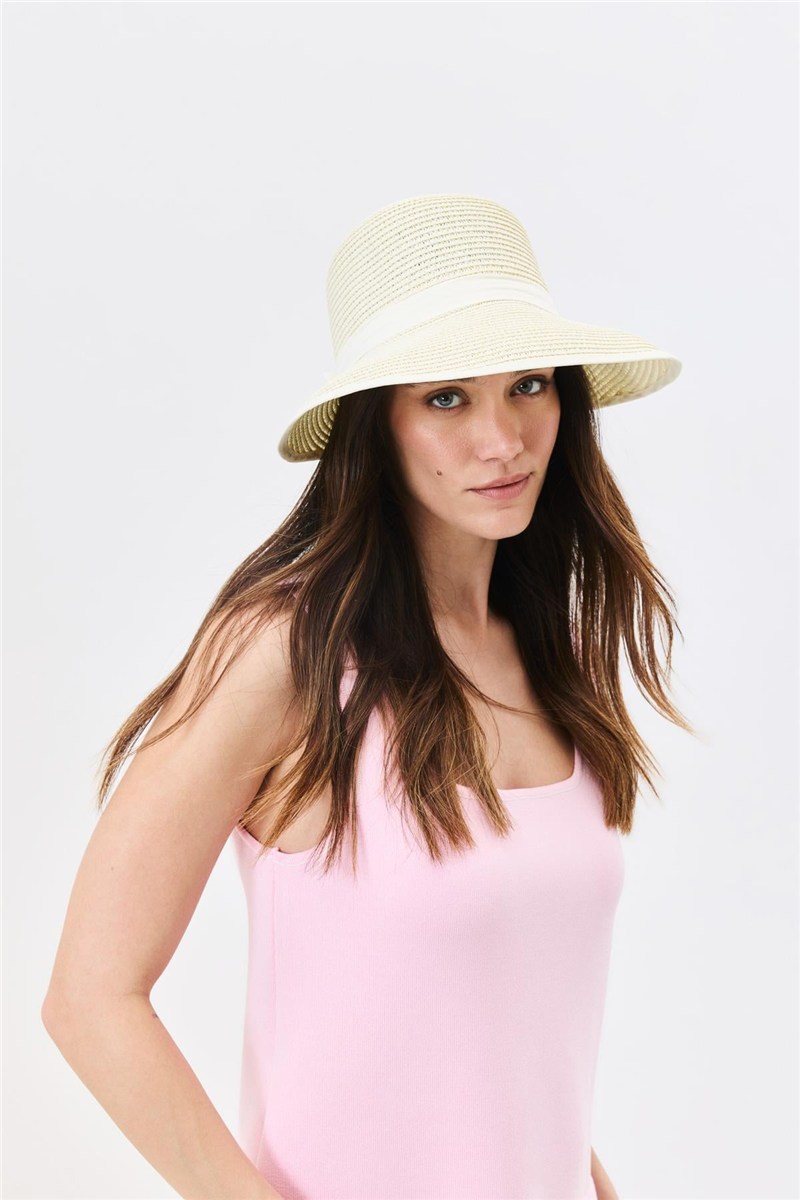 Straw Beach Hat with Visor Y25730-27  #451946