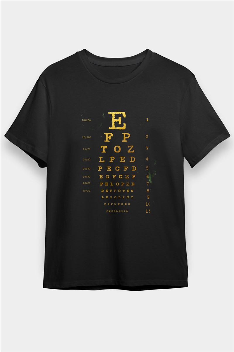 Unisex Print T-Shirt - Black #378122