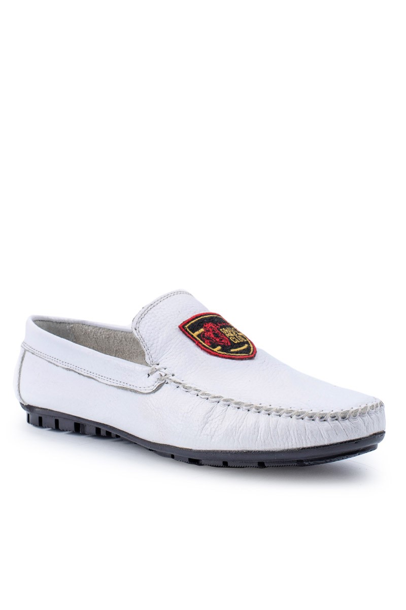 GPC POLO Pánske mokasíny z pravej kože - Biela 20230321082