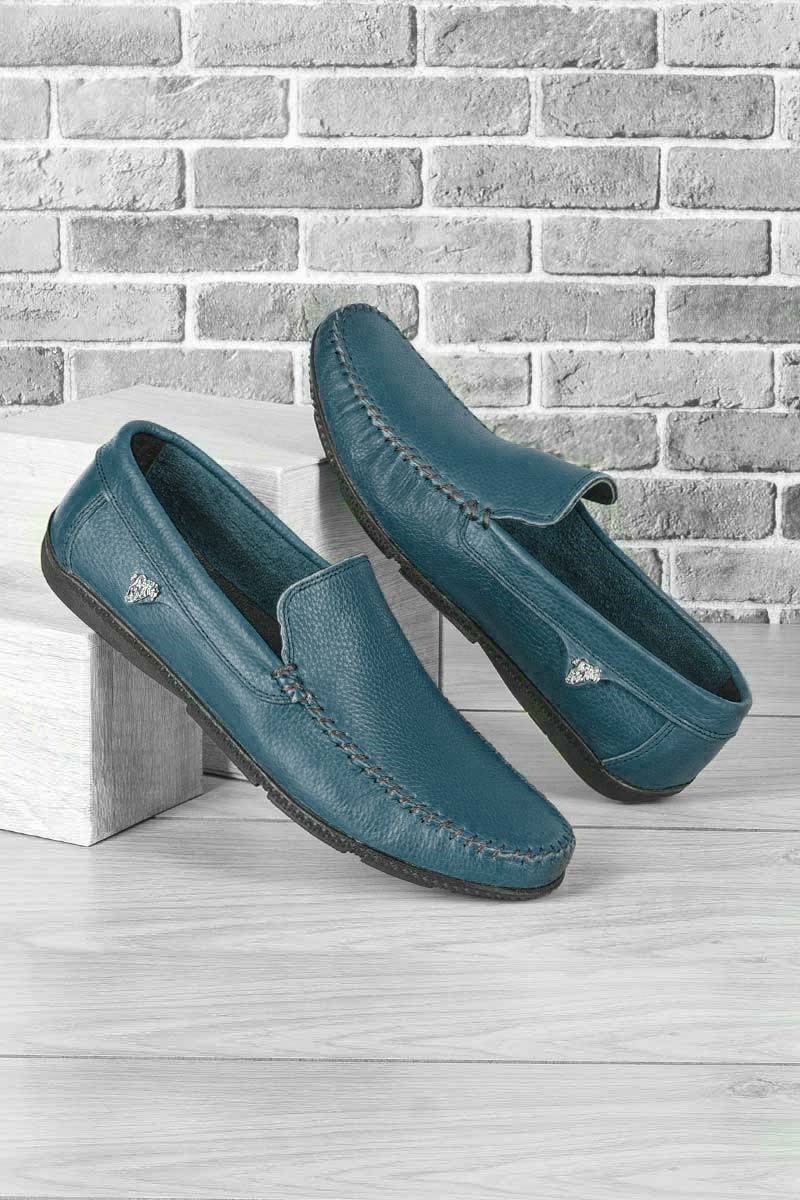 GPC Men's Real Leather Loafers - Blue #9979141