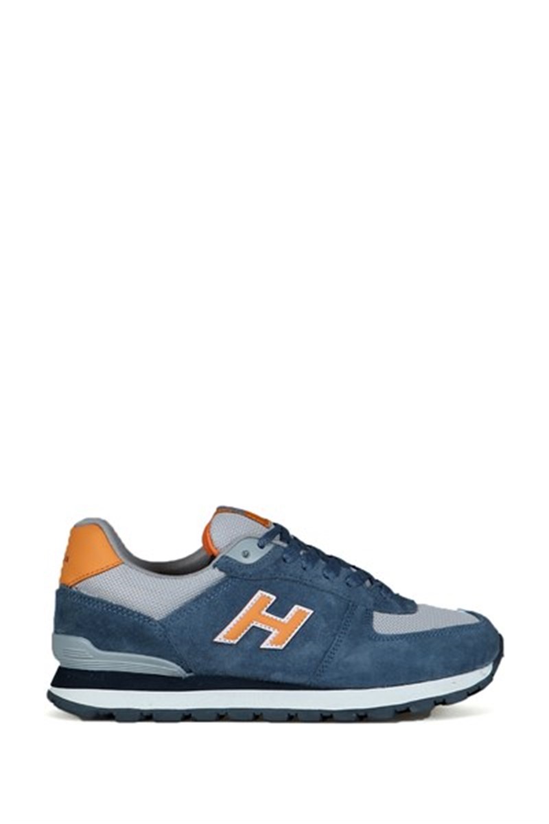 Hammer Jack Prawdziwej Skóry Damskie Buty Sportowe - Niebieski z Pomarańczowym #368489