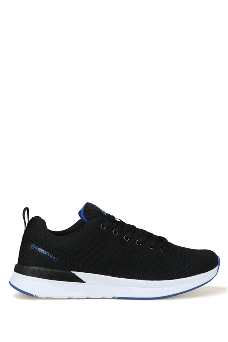 Męskie sznurowane buty sportowe Hammer Jack — czarne z niebieskim #369024