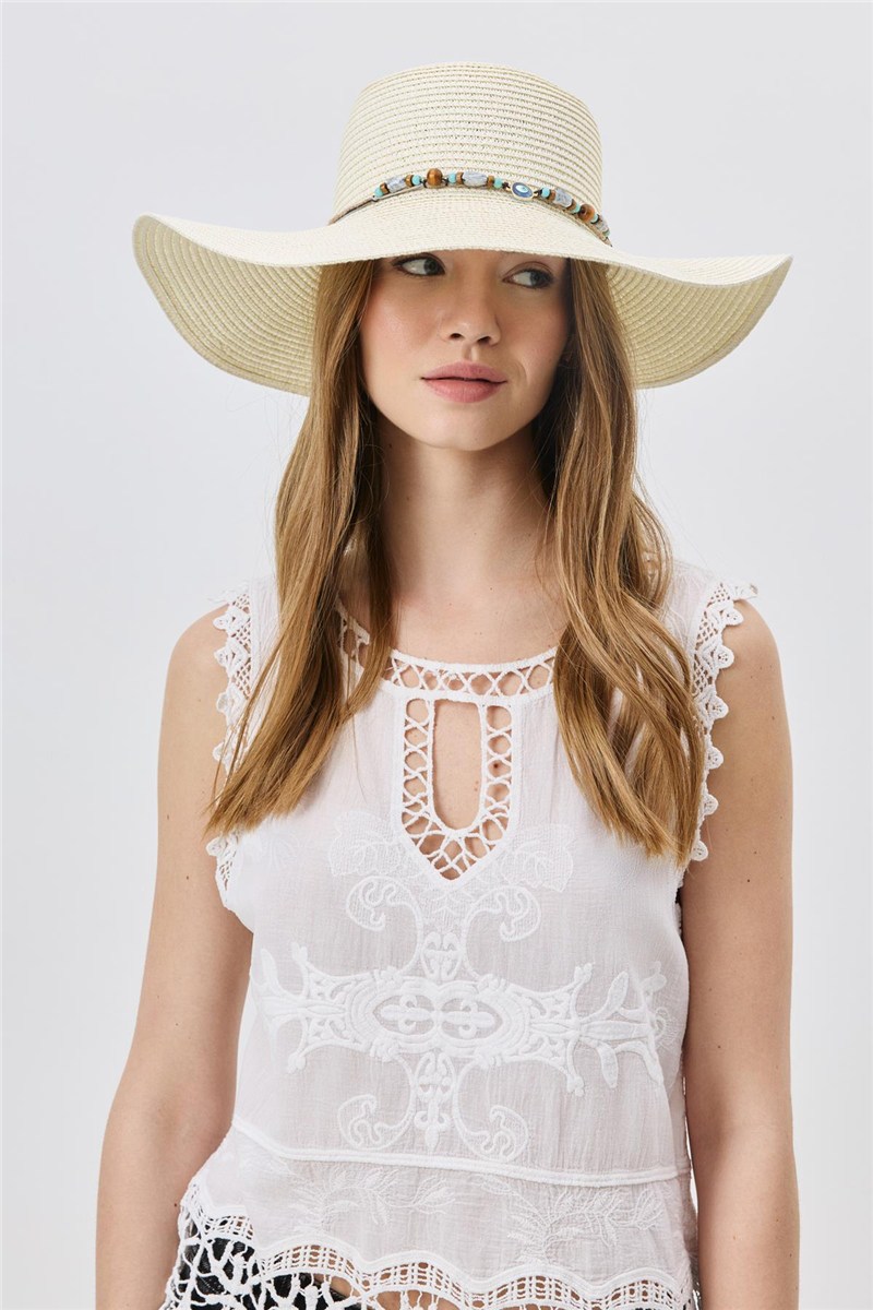 Wide Brim Straw Beach Hat Y25730-13  #451920