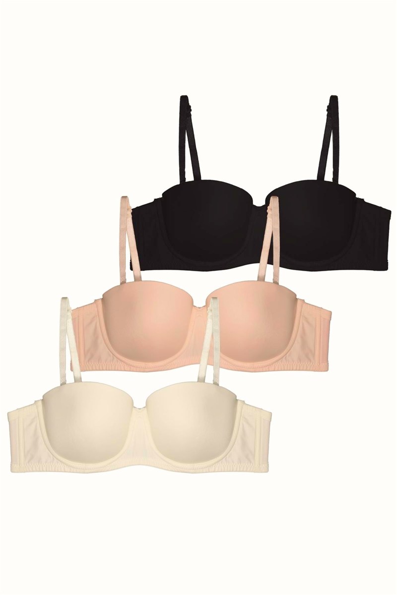 3-Pack Unpadded Strapless Bra C38020  #451788
