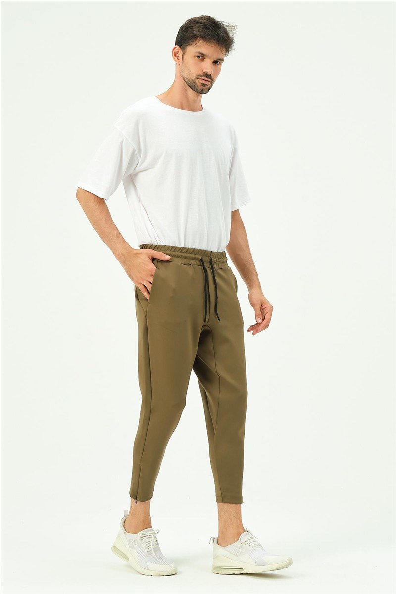C&City Men Sweatpants with Zippered Legs and Back Pockets 854  #451114