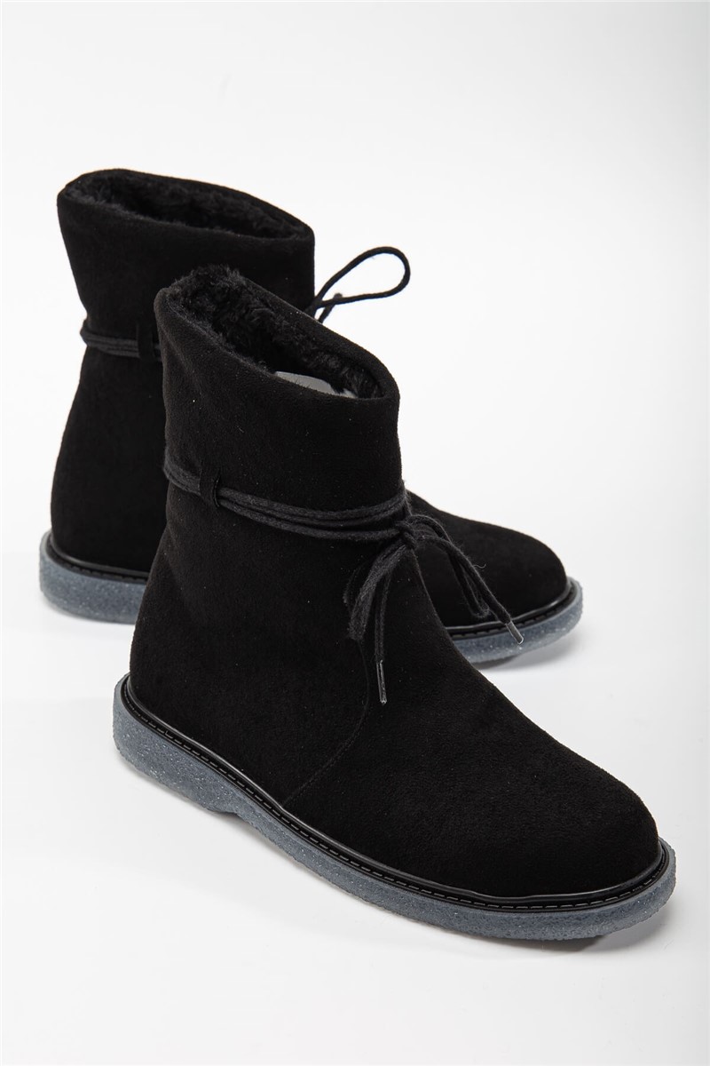 Damskie Zamszowe Buty Scrawl - Czarne #364666