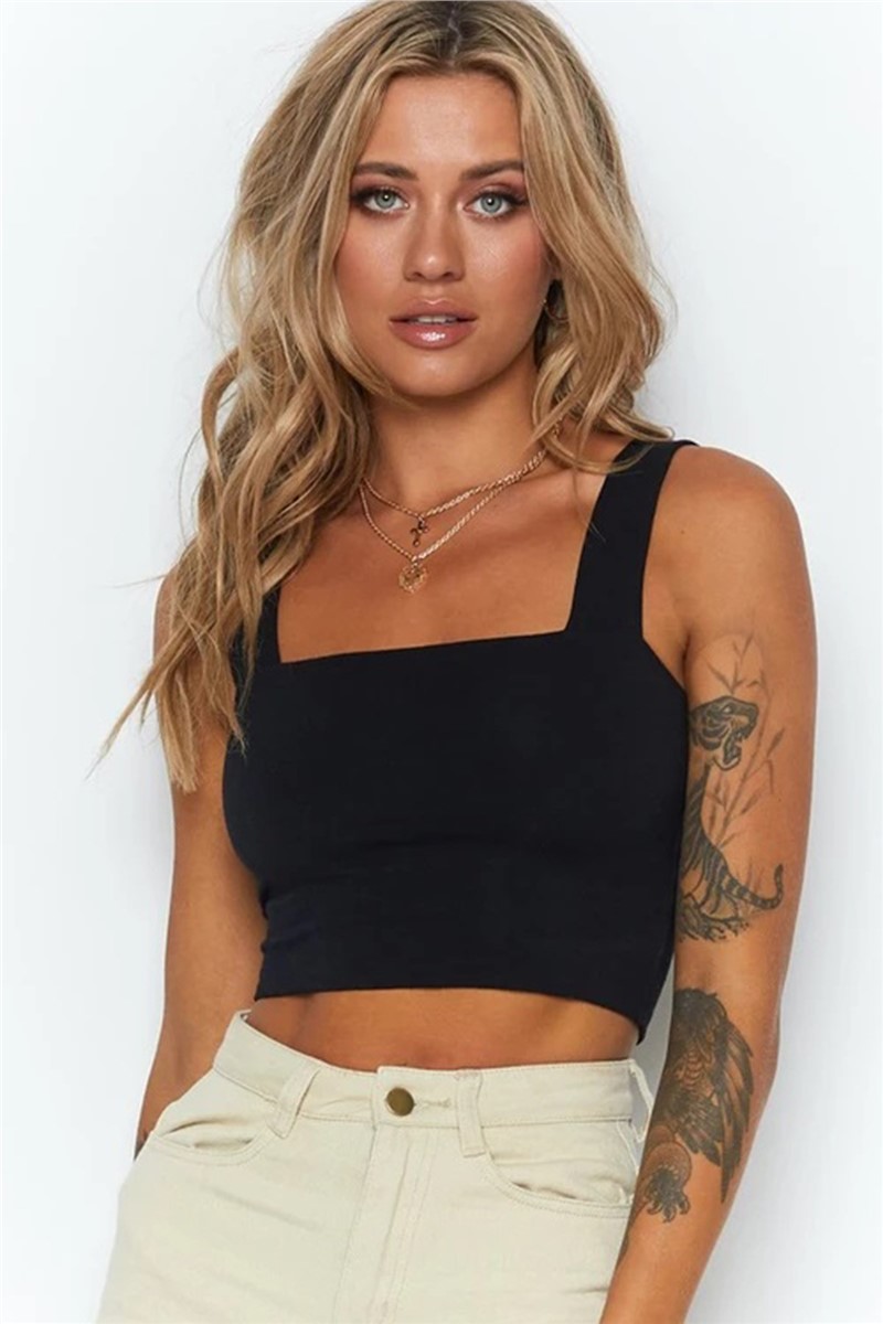 Mad Girls Women's Crop Top - Black #293258