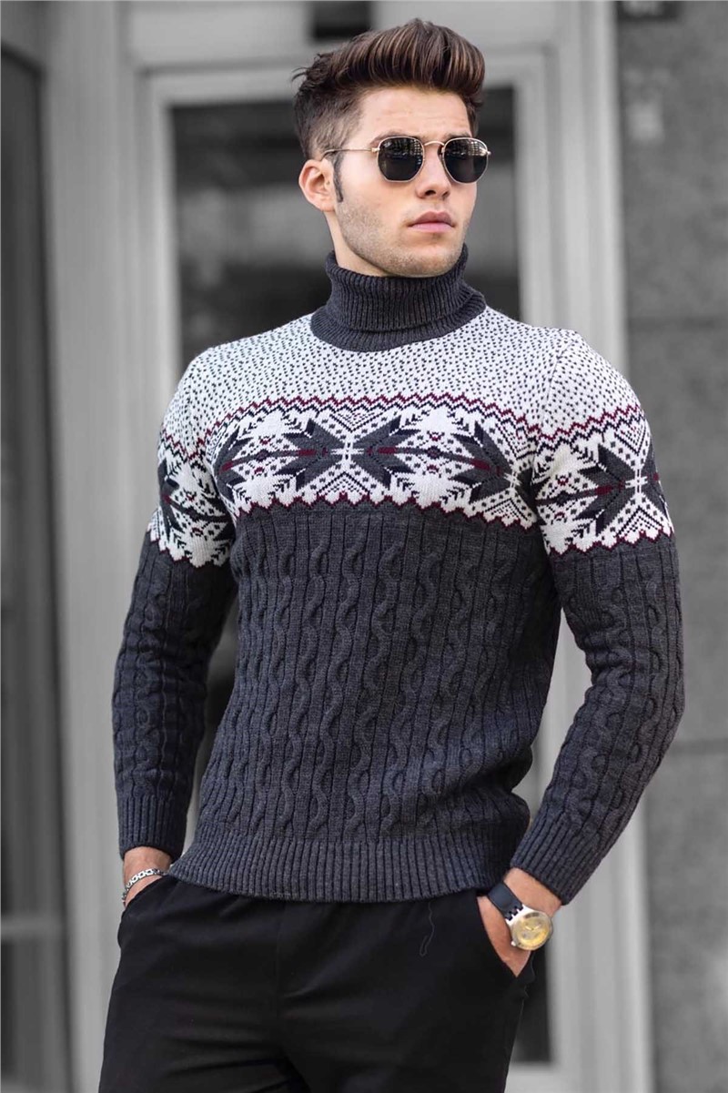 Pánsky sveter 4731 - antracit 289500