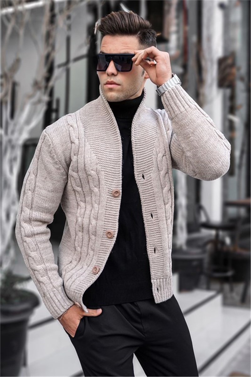 Madmext Men's Cardigan - Cream #311612