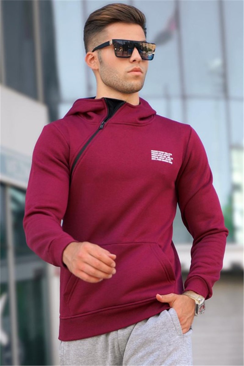 Madmext Zipper Turtleneck Jumper with Kangaroo Pocket