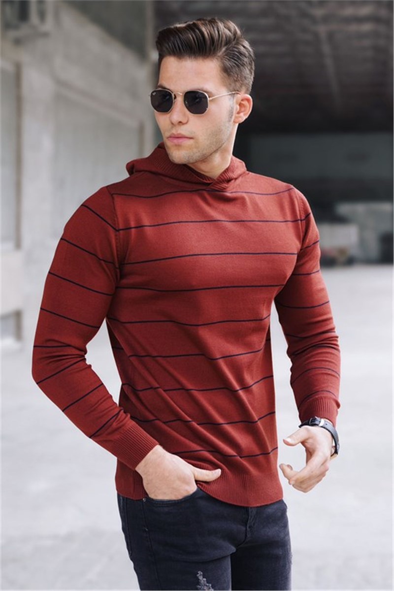 Madmext Hooded Sriped Jumper
